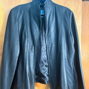 Nine West  Classic Black Leather Jacket